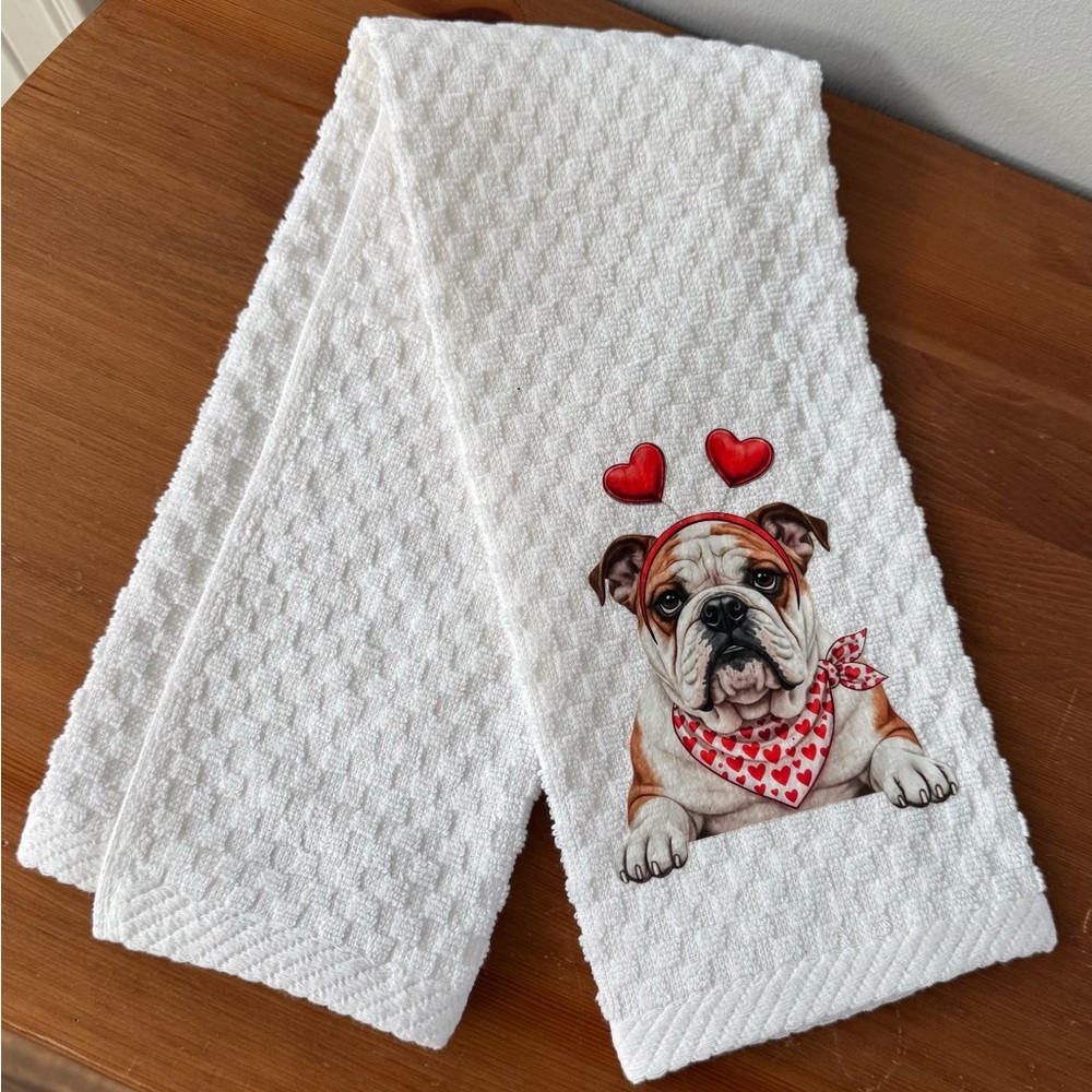 Valentine Dog Breed Kitchen Dish Towel - Picture 4 of 11